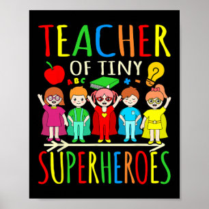 Poster Professeur De Superhéros Minuscules Premier Jour B