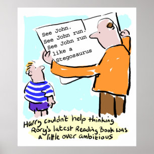 Poster Professeur d'école primaire livre de lecture d'enf