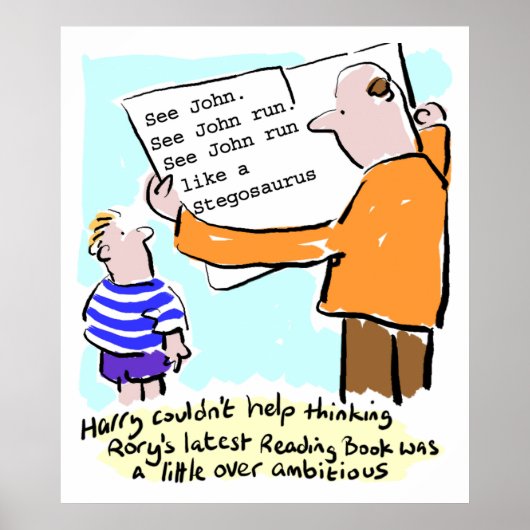 Poster Professeur d'école primaire livre de lecture d'enf (Devant)