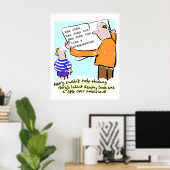 Poster Professeur d'école primaire livre de lecture d'enf (Bureau à domicile)