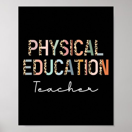 Poster Professeur d'éducation physique Leopard Ck retour  (Devant)