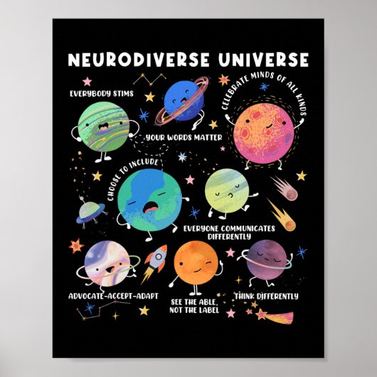 Poster Professeur d'éducation spéciale pour la planète de (Devant)