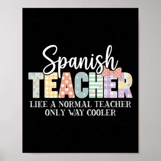 Poster Professeur d'espagnol comme un professeur normal m (Devant)
