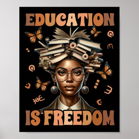 Poster Professeur d'histoire noire L'éducation est la lib (Devant)
