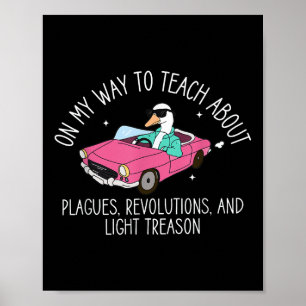 Poster Professeur d'histoire Silly Goose Retour à l'école
