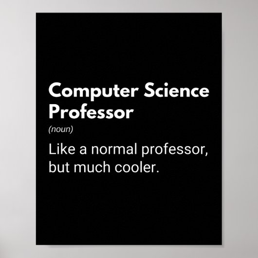 Poster Professeur d'informatique Définition de travail dr (Devant)