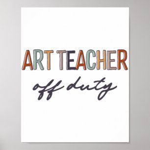 Poster Professeur Hors Service Dernier Jour De Fin D'Écol
