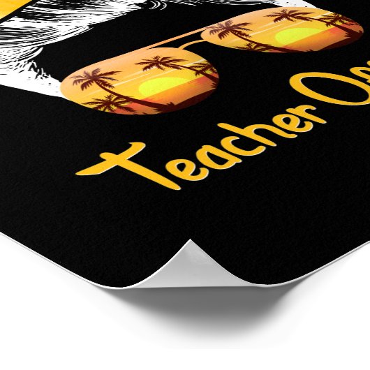 Poster Professeur hors service Messy Bun Beach Sunset Ens (Coin)