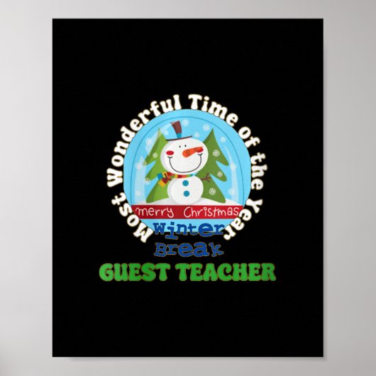 Poster professeur invité - noël v neck (Devant)