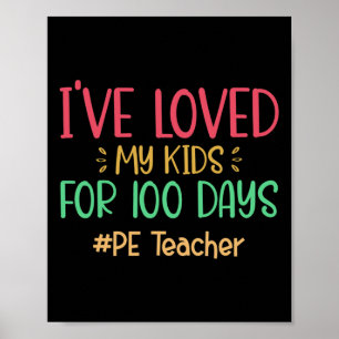 Poster Professeur J'Aime Mes Enfants Depuis 100 Jours D'É