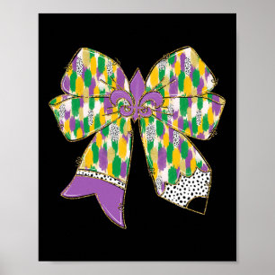 Poster Professeur Krewe Mardi Gras Festival Fleur De Lis