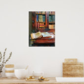 Poster Professeur - Livre de géographie (Cuisine)