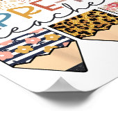Poster Professeur pré-maternelle Fun Léopard Crayon Heure (Coin)