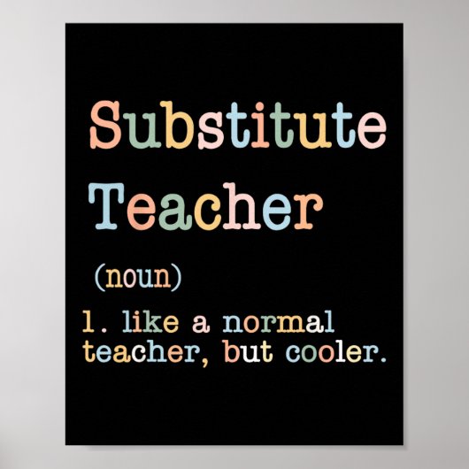 Poster Professeur remplaçant comme un professeur normal m (Devant)
