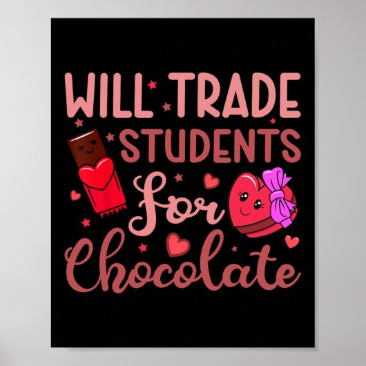 Poster Professeur Valentine échangera des élèves contre d (Devant)