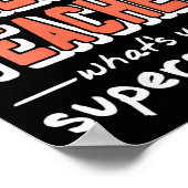 Poster Professeure de Sciences Féminin Superwer Drôle Fie (Coin)