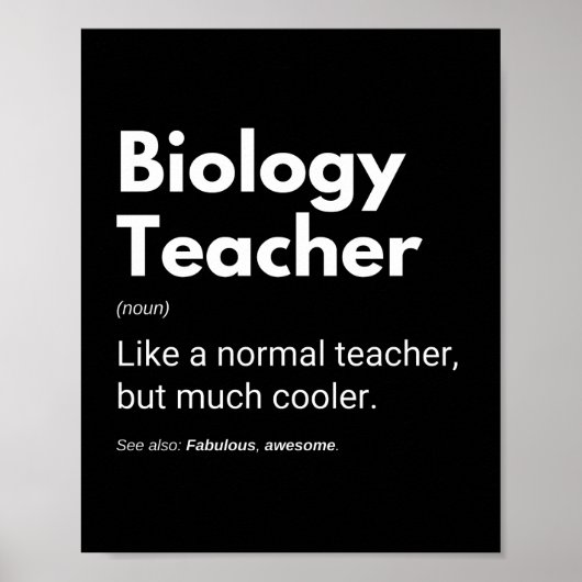 Poster Professeurs de biologie drôle citation cool (Devant)
