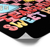 Poster Professeurs Groovy Enseignement Cœurs Sucrés Cadea (Coin)