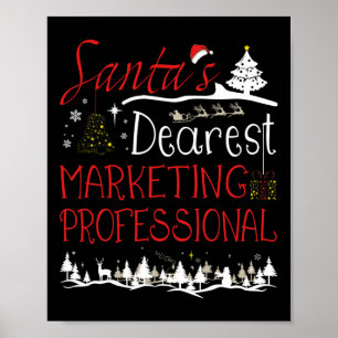 Poster Professionnel du marketing Emploi Xmas Noël mignon