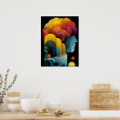 Poster Profil botanique de l'esprit Couches vibrantes (Cuisine)
