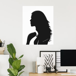 Poster Profil Chic Femme - Art Contemporain Minimaliste