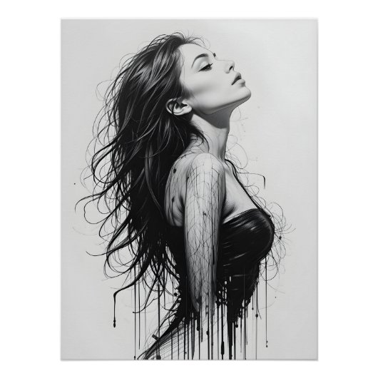 Poster Profil de mouvement dynamique (Devant)