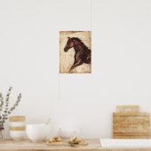 Poster Profil du cheval sauvage Brown (Cuisine)