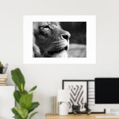 Poster Profil du lion (Bureau à domicile)