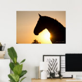 Poster Profil d'un cheval belge (Bureau à domicile)