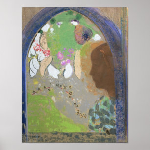 Poster Profil d'une femme à une fenêtre, c.1912