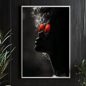 Poster Profil Femme de peau foncée, Photo moderne, B2L