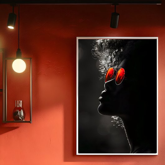 Poster Profil Femme de peau foncée, Photo moderne, B2L