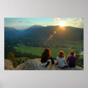 Poster Profiter du coucher de soleil
