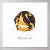 Poster Profiterole watercolor (Devant)