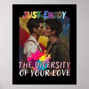 Poster Profitez de la diversité de votre amour - Homme