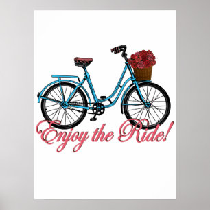 Poster Profitez De La Promenade Bicyclette