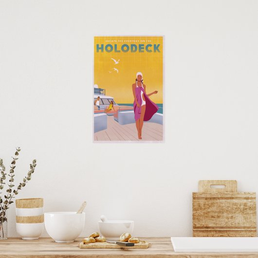 Poster Profitez de l'Holodeck (Cuisine)