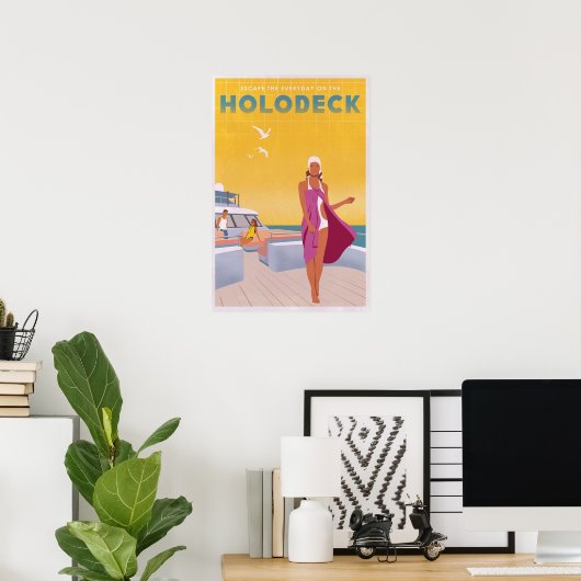 Poster Profitez de l'Holodeck (Bureau à domicile)