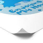 Poster Profitez de mon maintenant Kawaii mignon rhino ble (Coin)