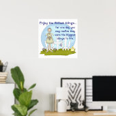 Poster Profitez des petites choses Imprimer (Bureau à domicile)