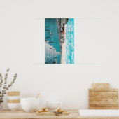 Poster Profitez des vagues à Ocean BeachLong Beach, CA (Cuisine)