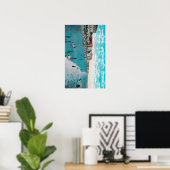 Poster Profitez des vagues à Ocean BeachLong Beach, CA (Bureau à domicile)