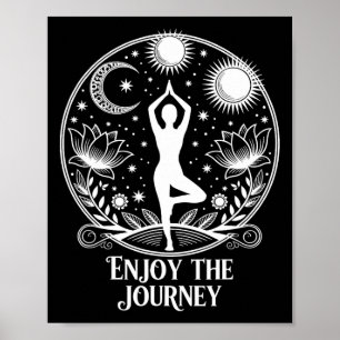 Poster Profitez du Voyage Yoga Méditation Céleste Paix