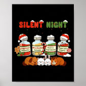 Poster Profol Silent Night Funny Vet Tech Christmas  (Devant)