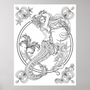 Poster Profondeurs : GRANDE do-it-yourself Coloration adu