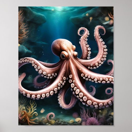 Poster Profondeurs surréalistes Octopus (Devant)