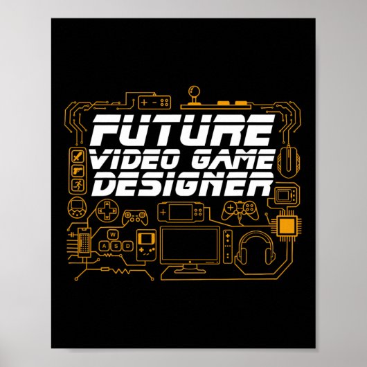 Poster Programmateur de programmation de jeu vidéo futur (Devant)