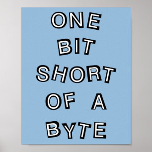 Poster Programmateur d'ordinateur court d'un bit