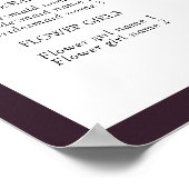 Poster Programme d'aquarelle florale Plum Purple Mauve (Coin)