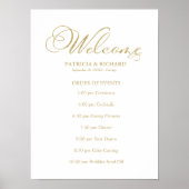 Poster Programme de calendrier mariage Ordre des événemen (Devant)